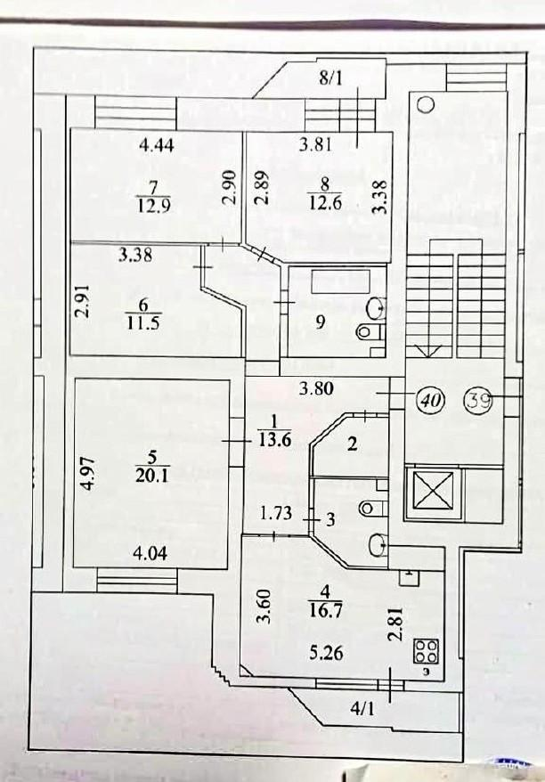 4-комнатная 100.2 м2 в ЖК undefined корпус null этаж 6