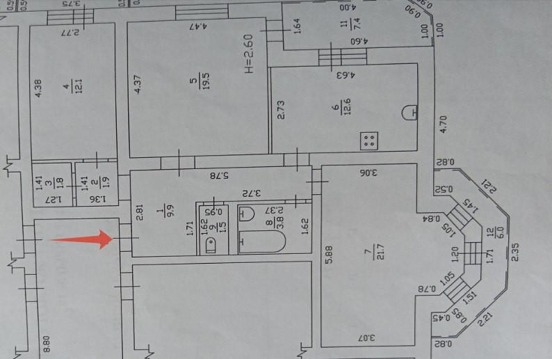 3-комнатная 84.8 м2 в ЖК undefined корпус null этаж 5