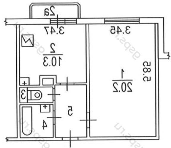 1-комнатная 37.8 м2 в ЖК undefined корпус null этаж 5