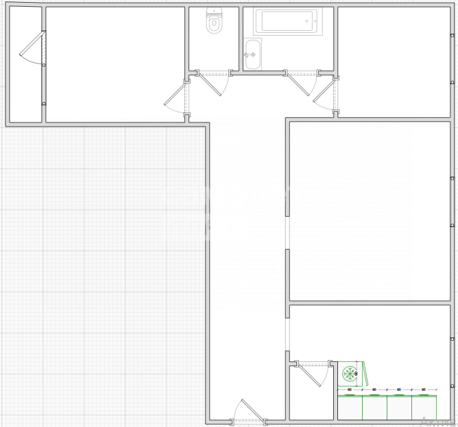 3-комнатная 63 м2 в ЖК undefined корпус null этаж 1