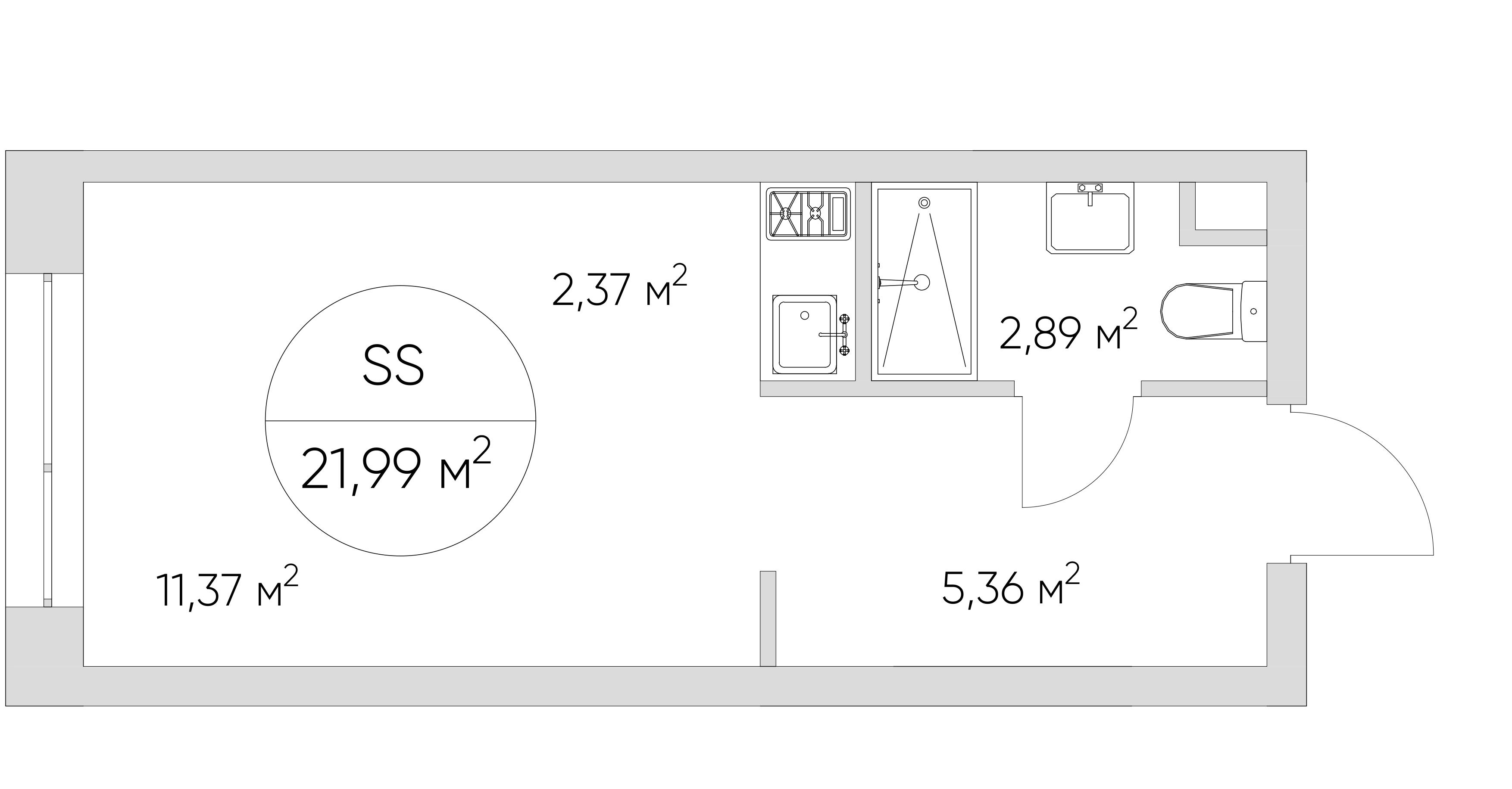 Студия 21 м2 в ЖК N`ICE LOFT корпус null этаж 19