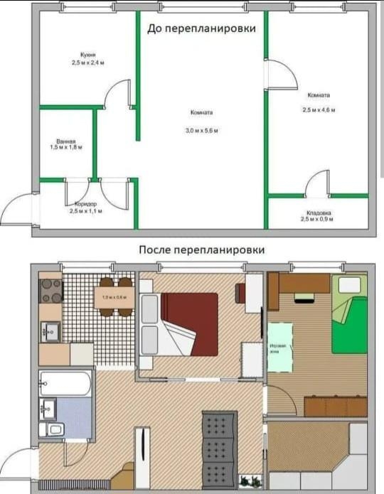 2-комнатная 45 м2 в ЖК undefined корпус null этаж 2