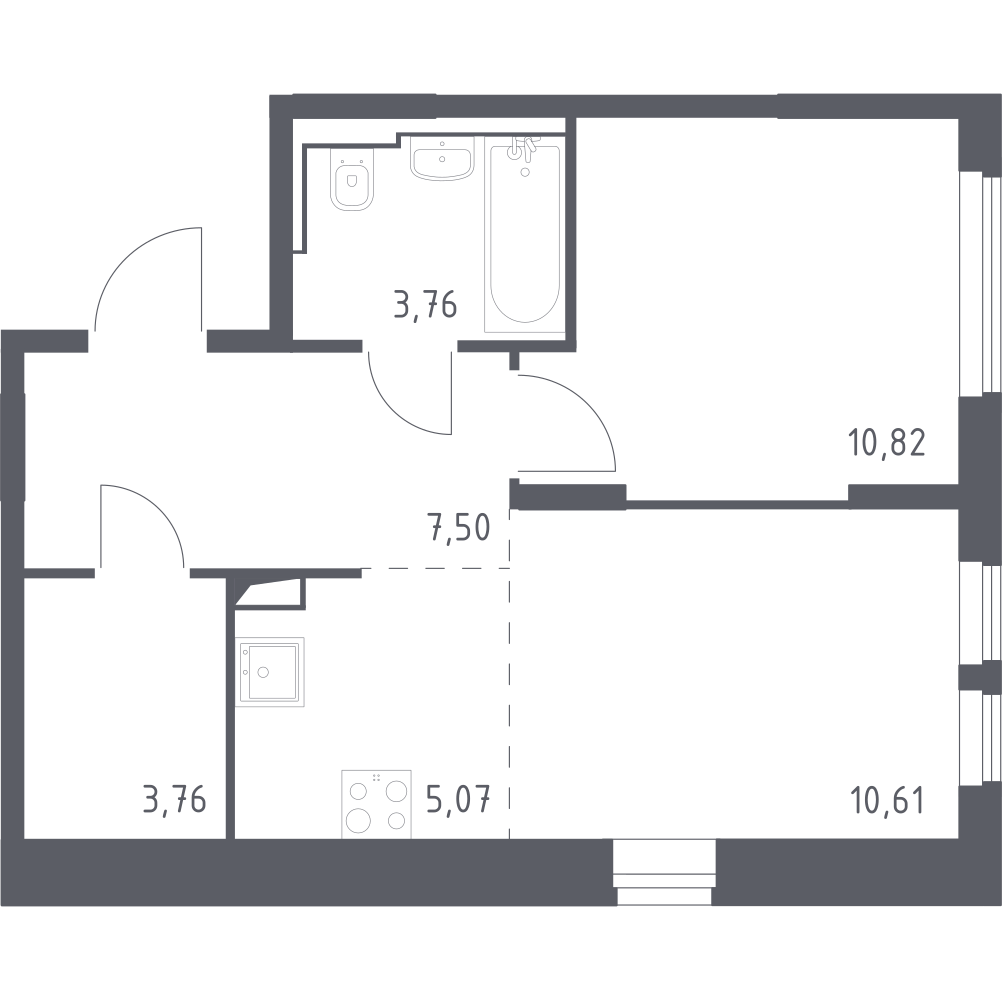 Студия 41 м2 в ЖК Остафьево корпус null этаж 10