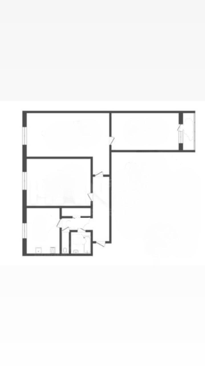 3-комнатная 63.2 м2 в ЖК undefined корпус null этаж 1