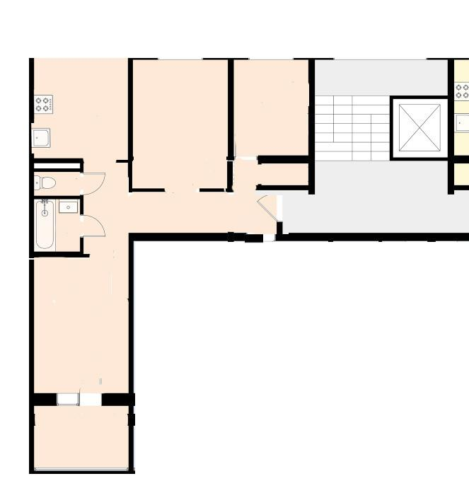 3-комнатная 65.4 м2 в ЖК undefined корпус null этаж 3