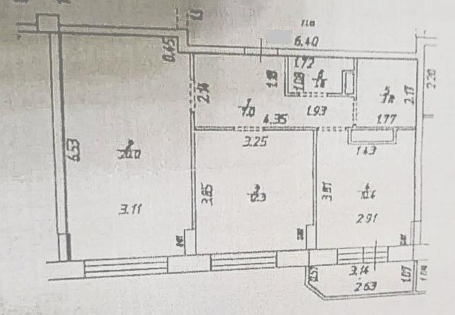 2-комнатная 55.1 м2 в ЖК undefined корпус null этаж 3