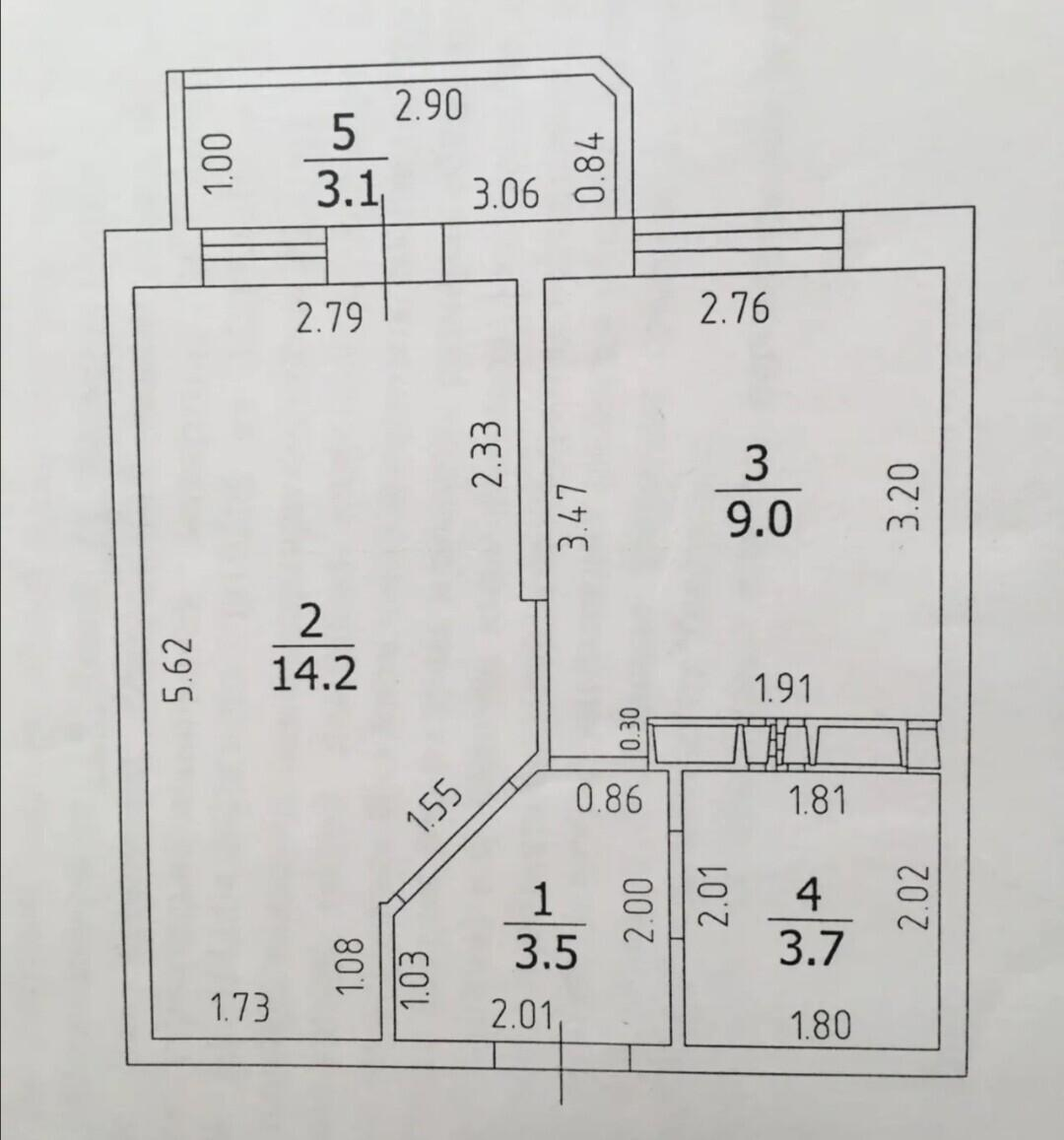 1-комнатная 33.5 м2 в ЖК undefined корпус null этаж 18