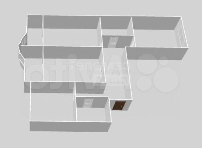 3-комнатная 80.1 м2 в ЖК undefined корпус null этаж 12