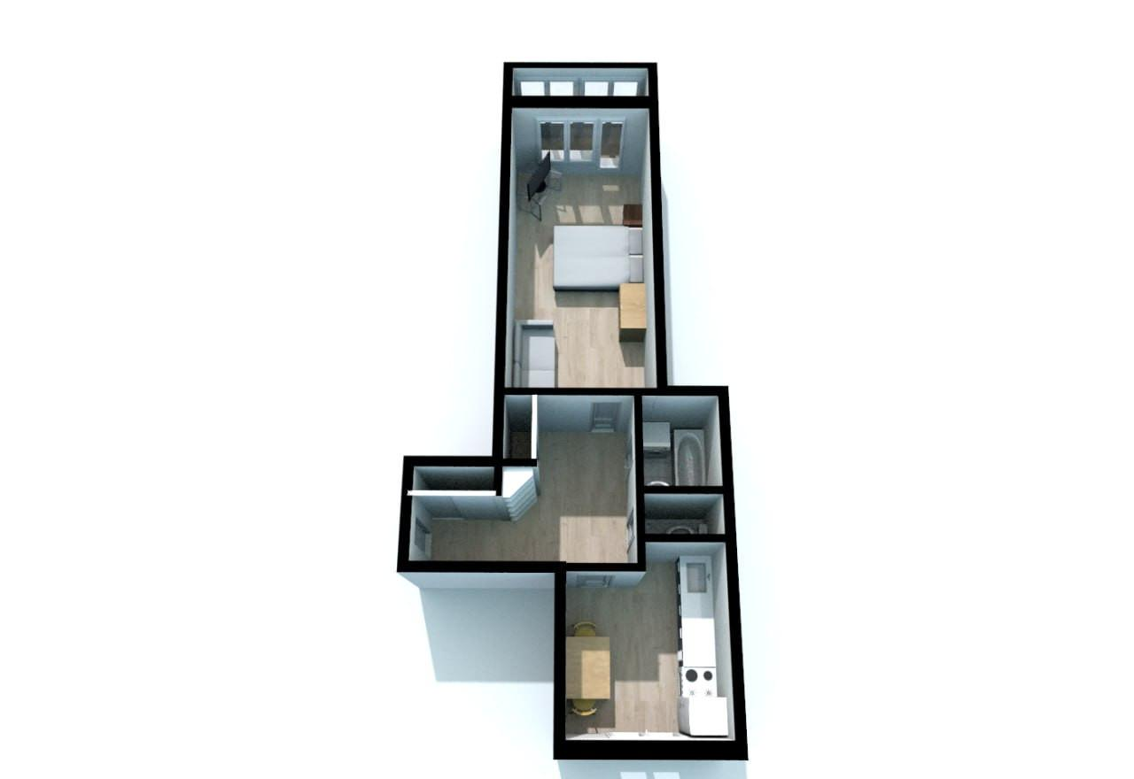 1-комнатная 41.7 м2 в ЖК undefined корпус null этаж 7