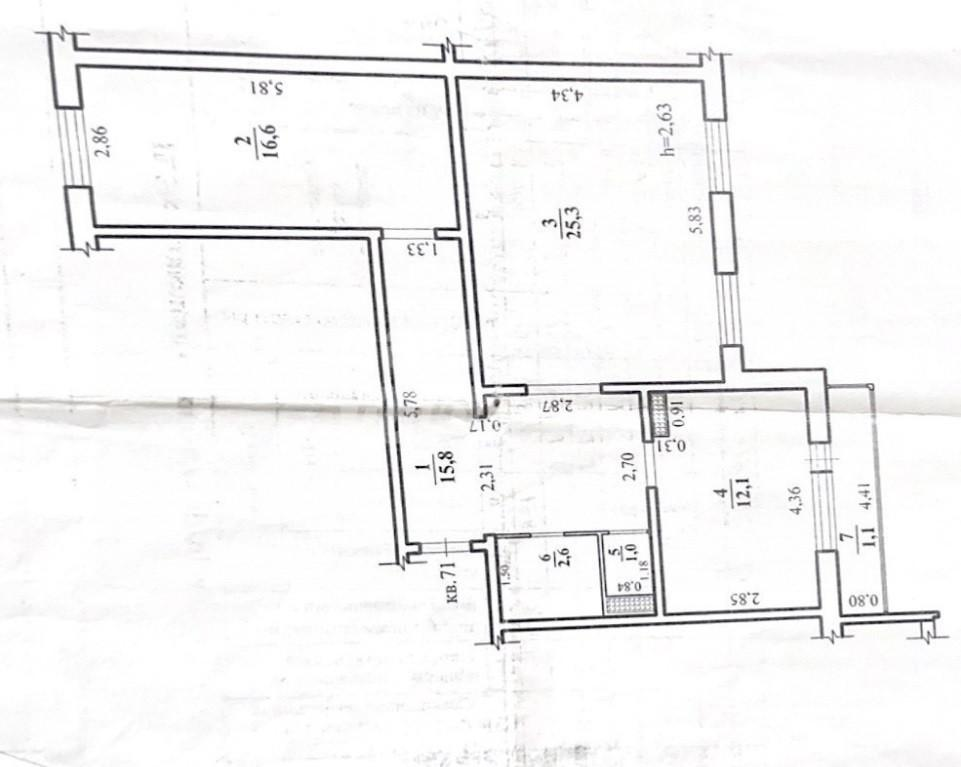 2-комнатная 74.5 м2 в ЖК undefined корпус null этаж 2
