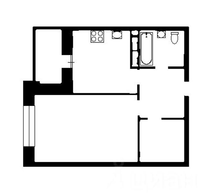 1-комнатная 39 м2 в ЖК undefined корпус null этаж 2