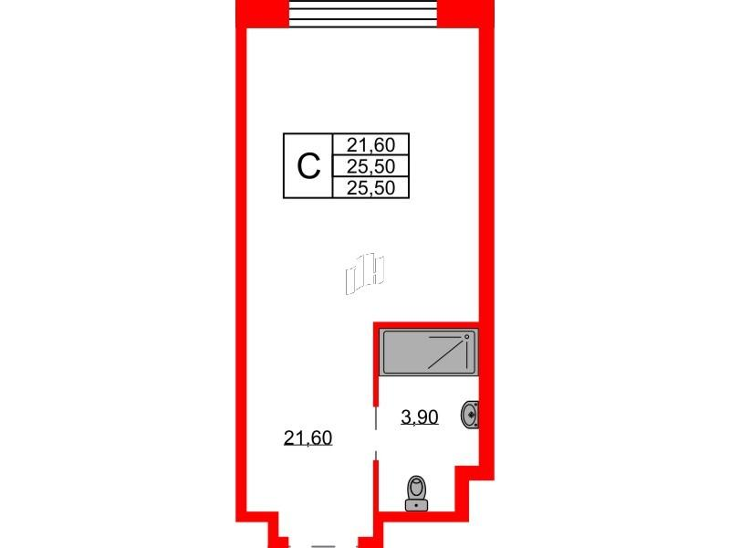 Студия 25 м2 в ЖК Industrial Avenir корпус null этаж 6