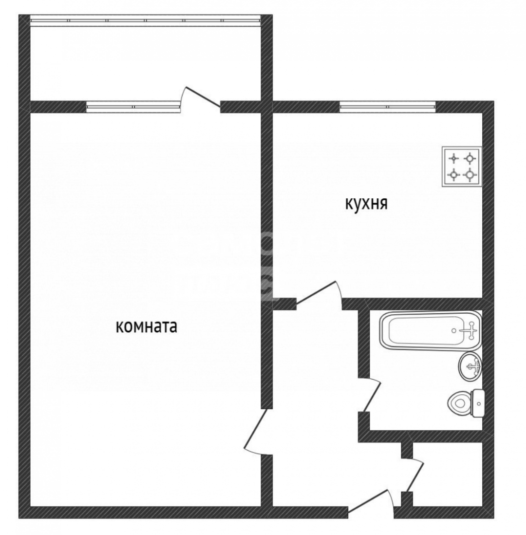 1-комнатная 36.4 м2 в ЖК undefined корпус null этаж 7