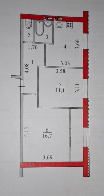 2-комнатная 47.2 м2 в ЖК undefined корпус null этаж 1
