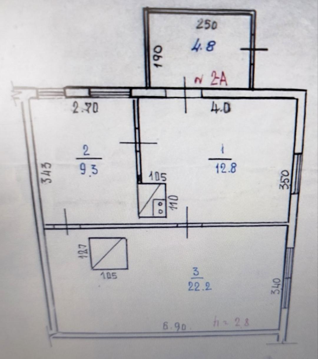 2-комнатная 49.1 м2 в ЖК undefined корпус null этаж 1