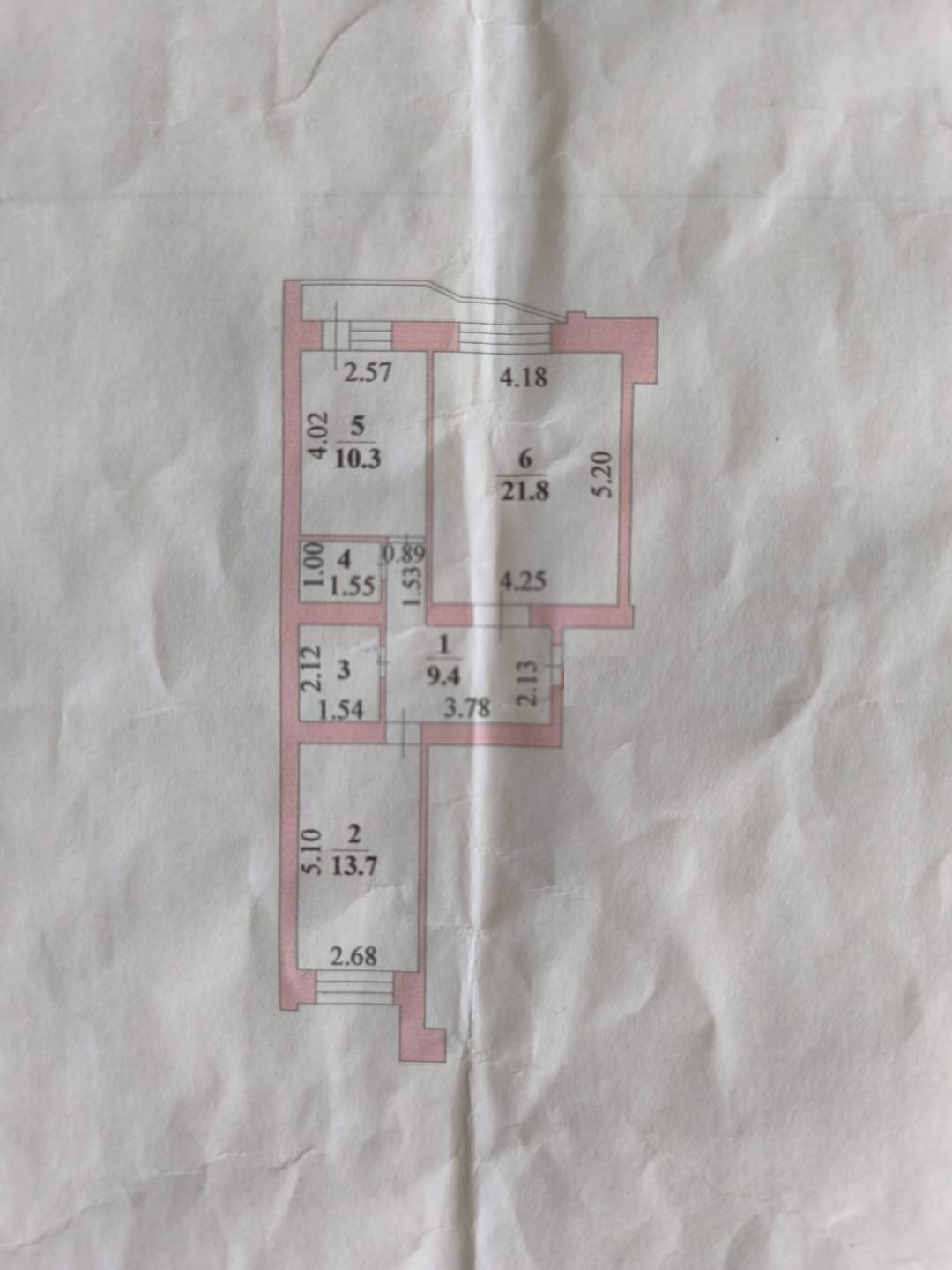 2-комнатная 60.1 м2 в ЖК undefined корпус null этаж 14