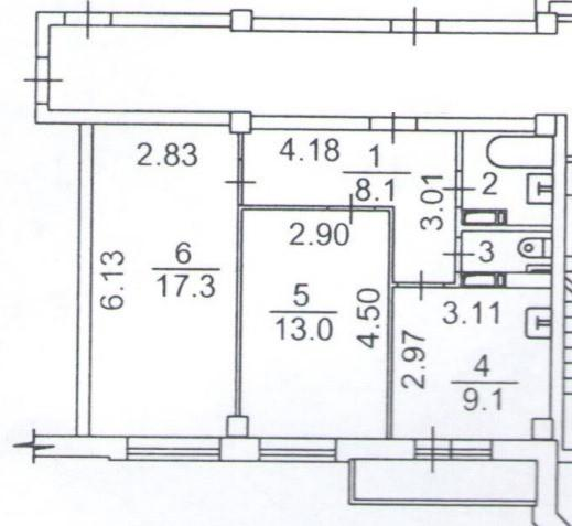 2-комнатная 52 м2 в ЖК undefined корпус null этаж 10