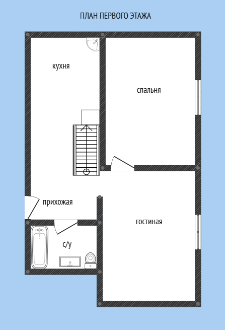 2-комнатная 45 м2 в ЖК undefined корпус null этаж 8