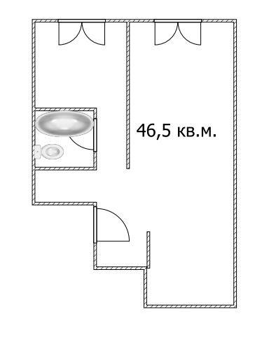 2-комнатная 46.5 м2 в ЖК undefined корпус null этаж 7