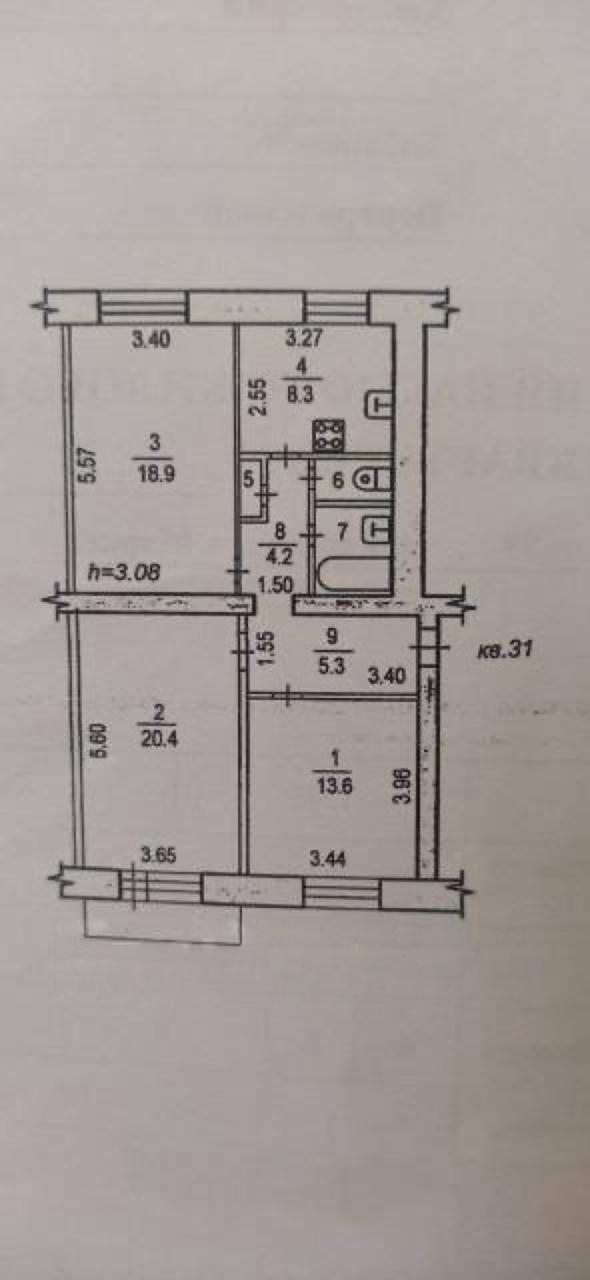 3-комнатная 76.2 м2 в ЖК undefined корпус null этаж 4