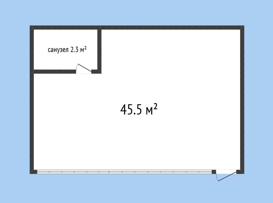 Студия 48 м2 в ЖК undefined корпус null этаж null