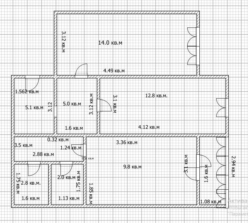 2-комнатная 55 м2 в ЖК undefined корпус null этаж 7