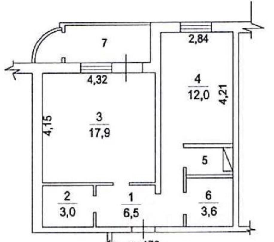 1-комнатная 55 м2 в ЖК undefined корпус null этаж 3