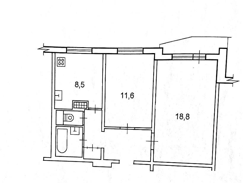 2-комнатная 50.7 м2 в ЖК undefined корпус null этаж 9