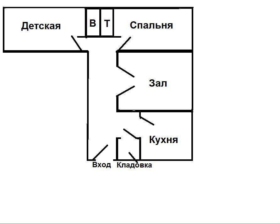 3-комнатная 74.8 м2 в ЖК undefined корпус null этаж 1