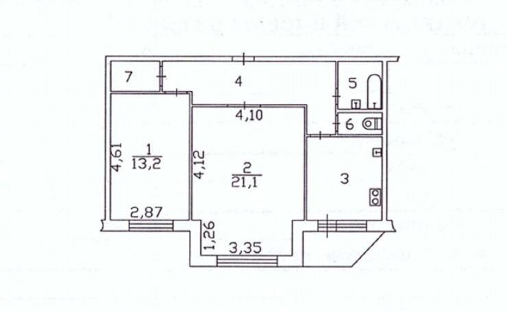 2-комнатная 59.4 м2 в ЖК undefined корпус null этаж 5