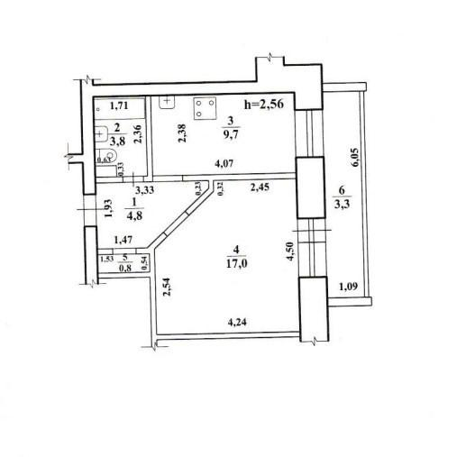 1-комнатная 36.5 м2 в ЖК undefined корпус null этаж 1