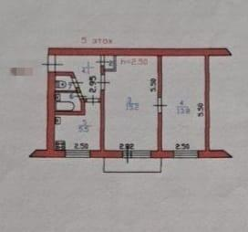 2-комнатная 42.2 м2 в ЖК undefined корпус null этаж 5