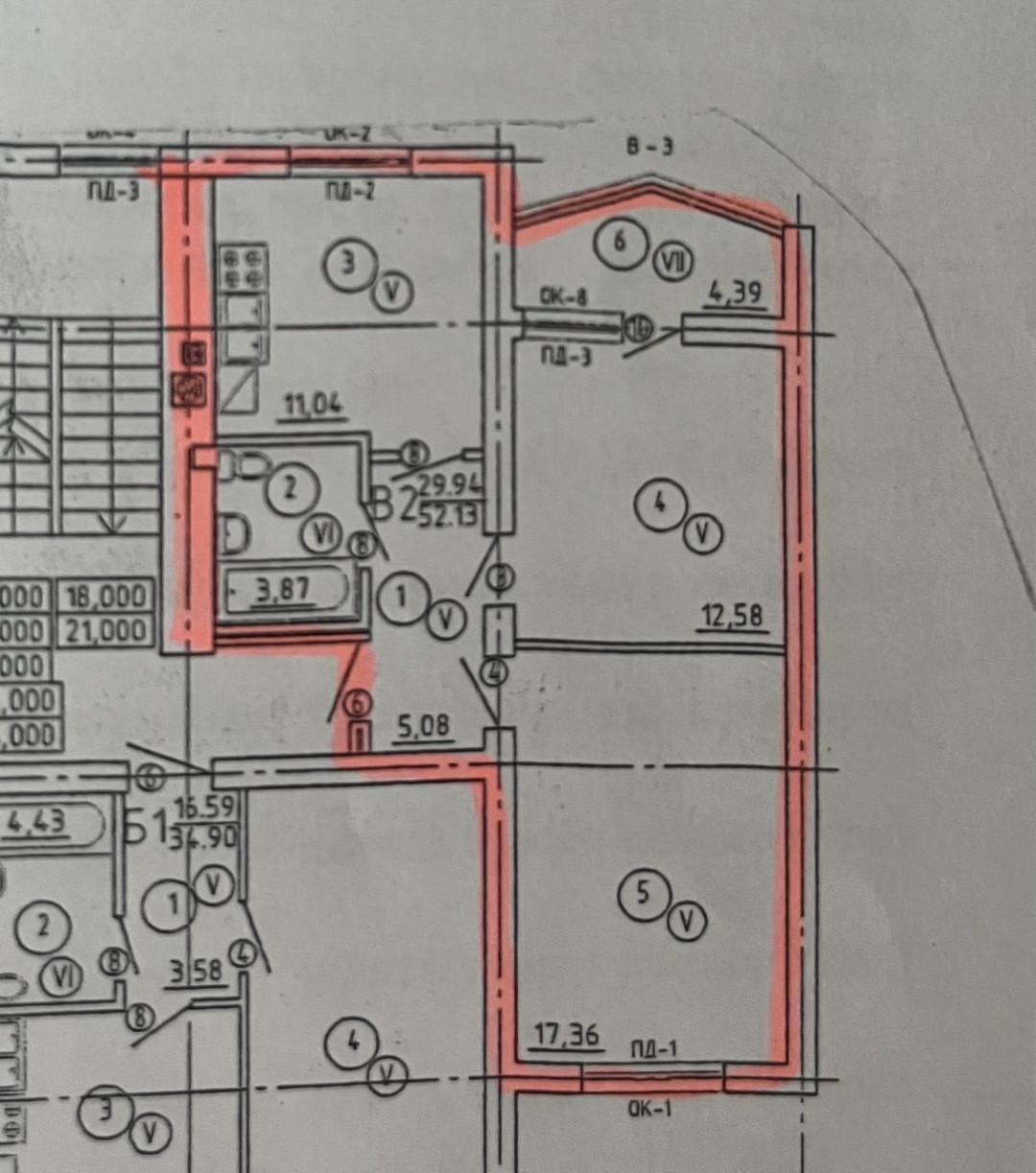 2-комнатная 51.7 м2 в ЖК undefined корпус null этаж 6