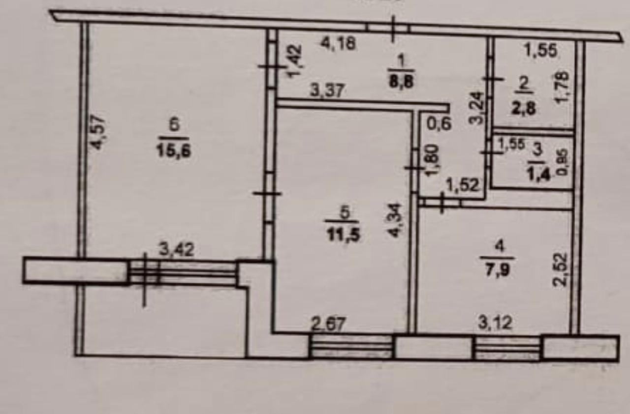 2-комнатная 48 м2 в ЖК undefined корпус null этаж 6