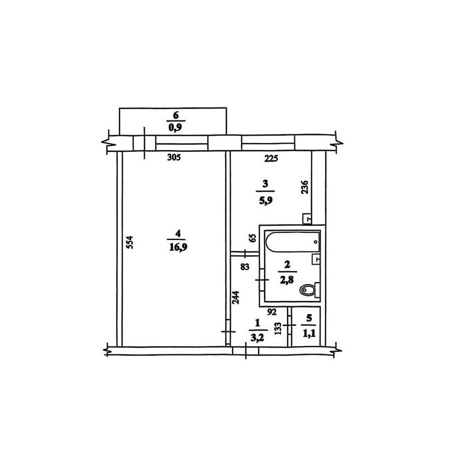 1-комнатная 29.9 м2 в ЖК undefined корпус null этаж 5