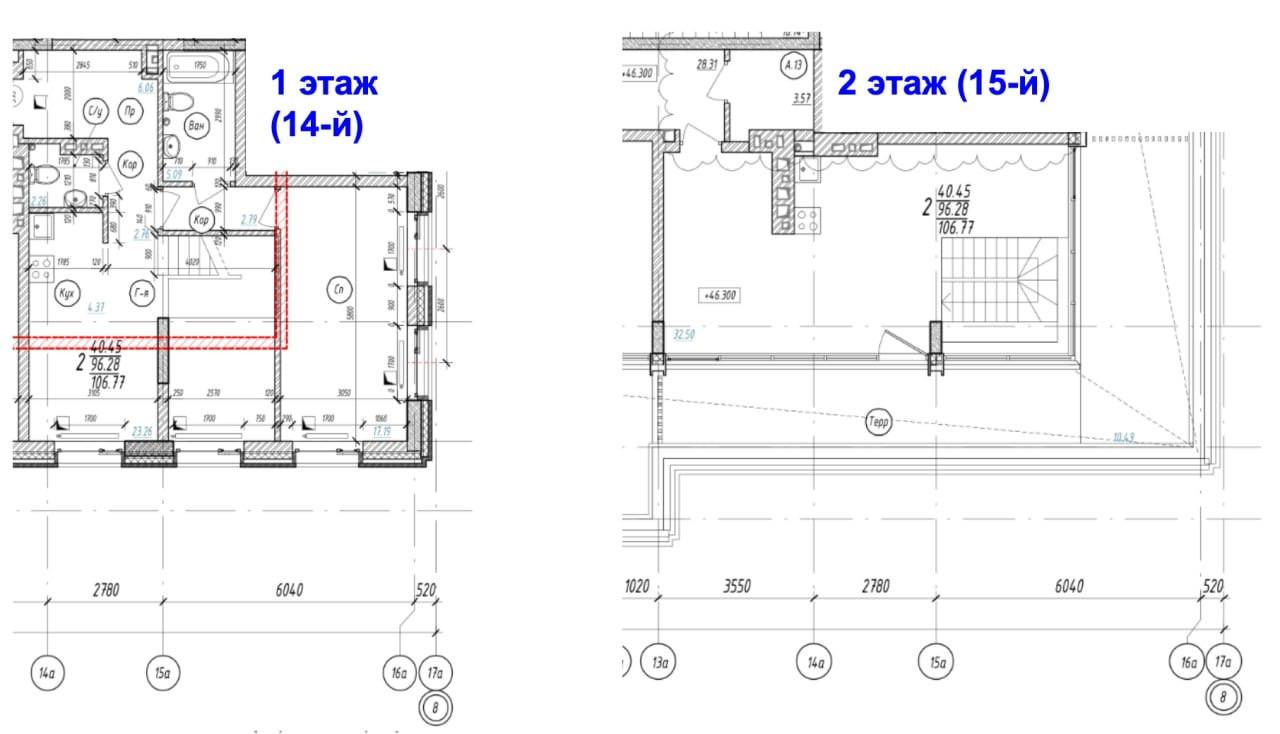 5-комнатная 106.7 м2 в ЖК undefined корпус null этаж 15
