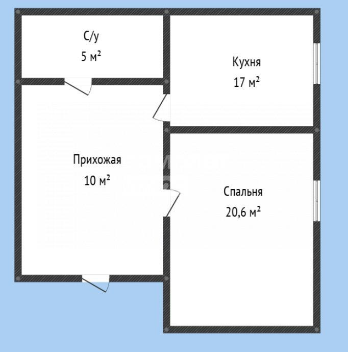 1-комнатная 52 м2 в ЖК undefined корпус null этаж 1