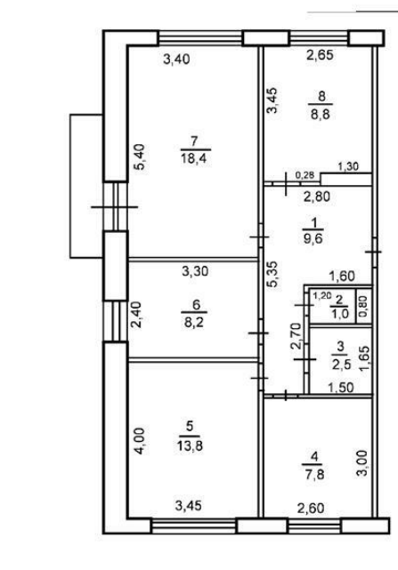4-комнатная 70.1 м2 в ЖК undefined корпус null этаж 2