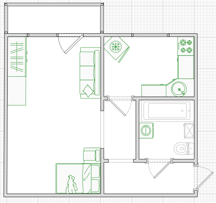 1-комнатная 30.4 м2 в ЖК undefined корпус null этаж 2