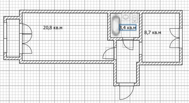 1-комнатная 37.1 м2 в ЖК undefined корпус null этаж 4
