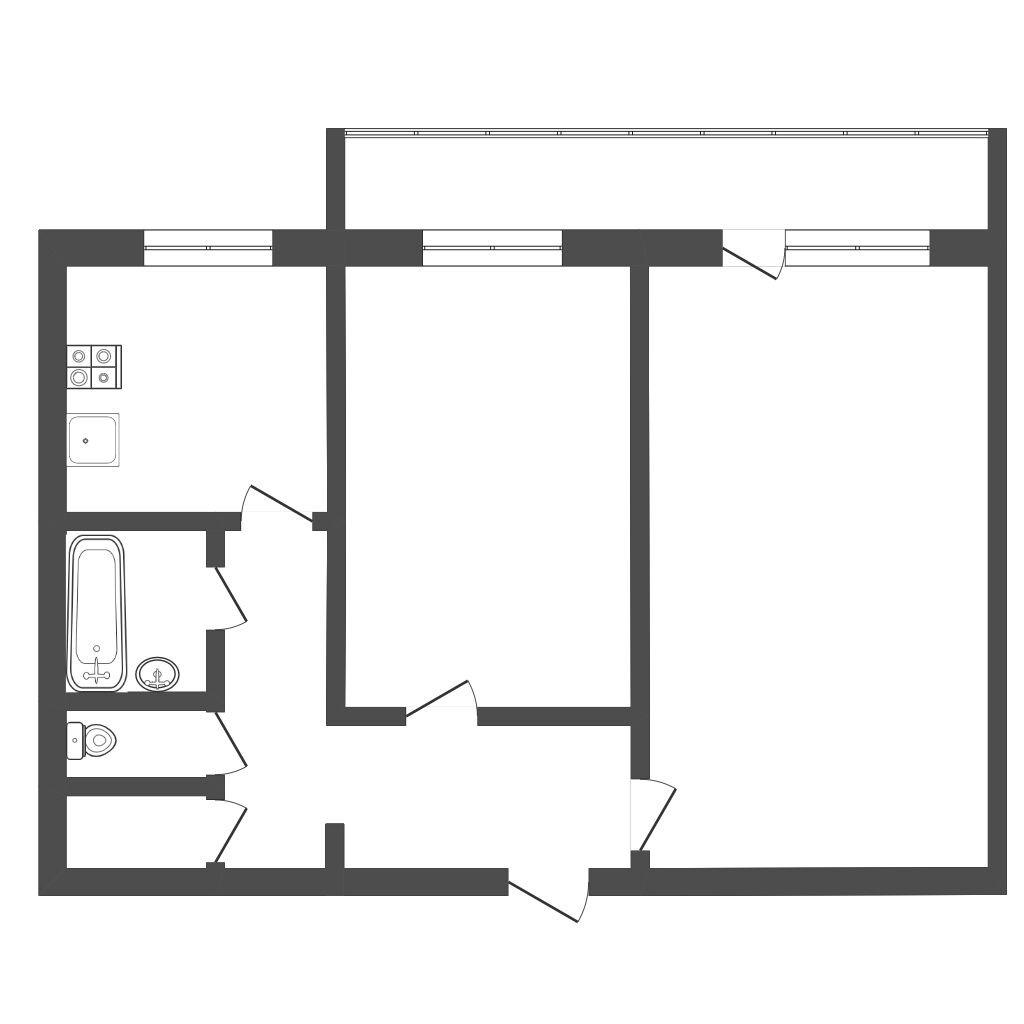 2-комнатная 54.6 м2 в ЖК undefined корпус null этаж 8