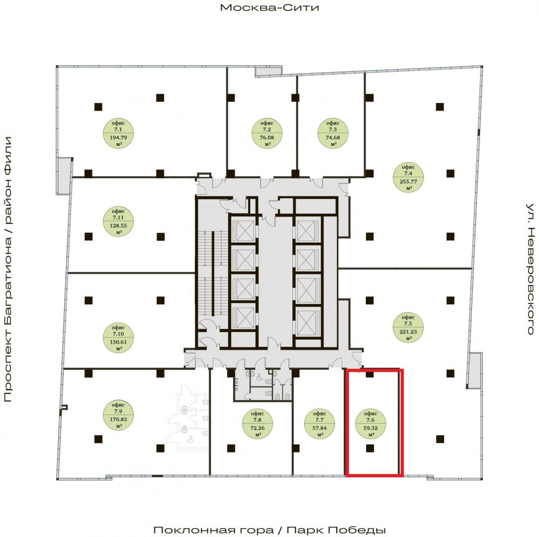 Студия 59.3 м2 в ЖК undefined корпус null этаж null