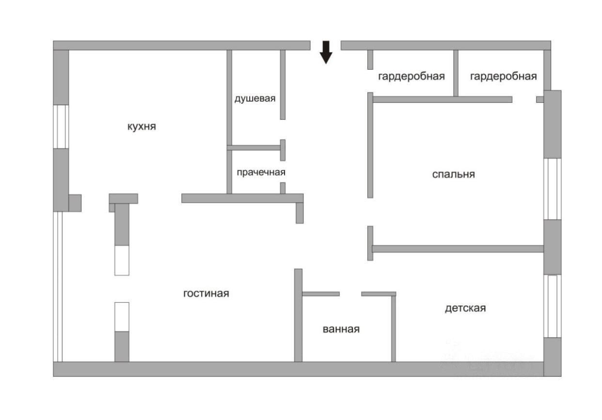 3-комнатная 104.7 м2 в ЖК undefined корпус null этаж 10