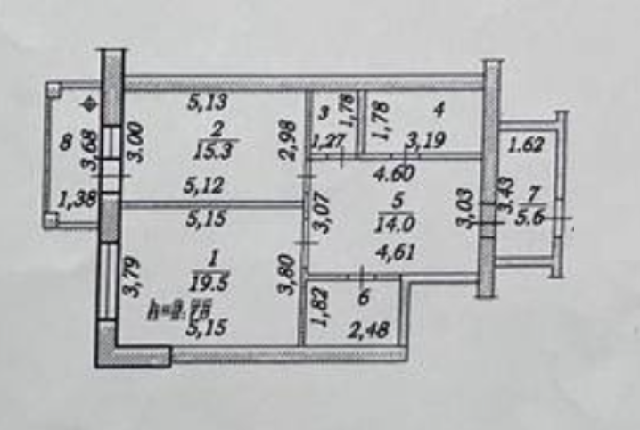 2-комнатная 71.8 м2 в ЖК undefined корпус null этаж 3