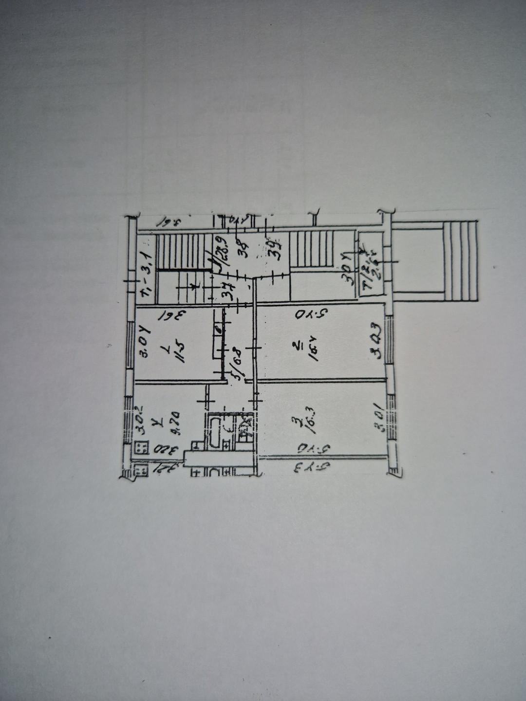 3-комнатная 64.6 м2 в ЖК undefined корпус null этаж 1