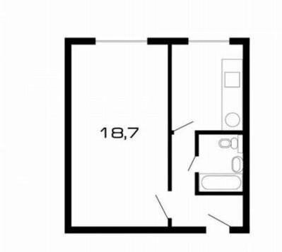 1-комнатная 30.5 м2 в ЖК undefined корпус null этаж 9