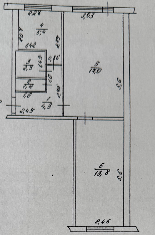 2-комнатная 44 м2 в ЖК undefined корпус null этаж 5