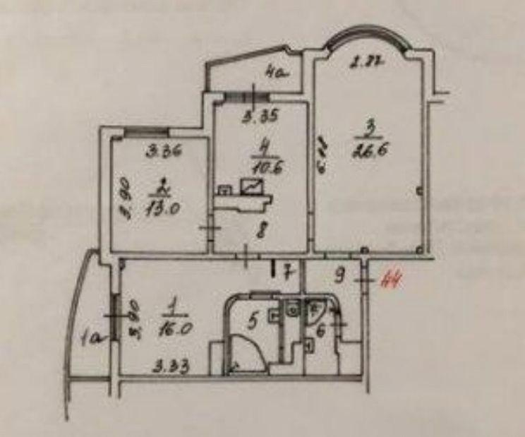 3-комнатная 85.3 м2 в ЖК undefined корпус null этаж 8