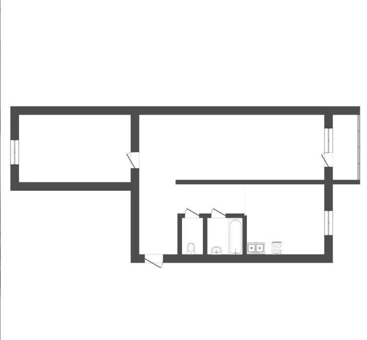 2-комнатная 43.3 м2 в ЖК undefined корпус null этаж 3