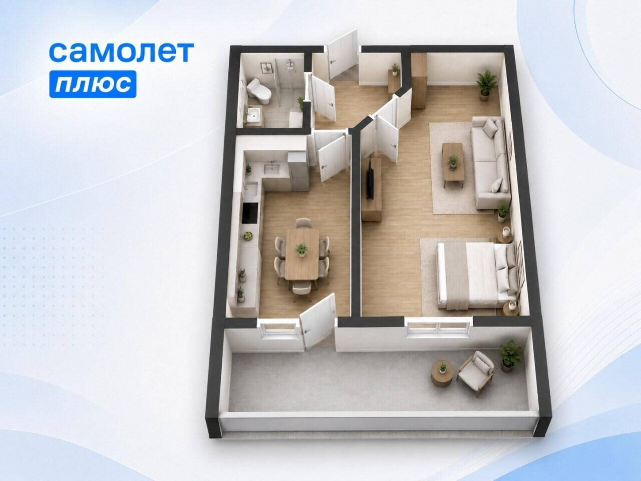 1-комнатная 32.6 м2 в ЖК undefined корпус null этаж 8